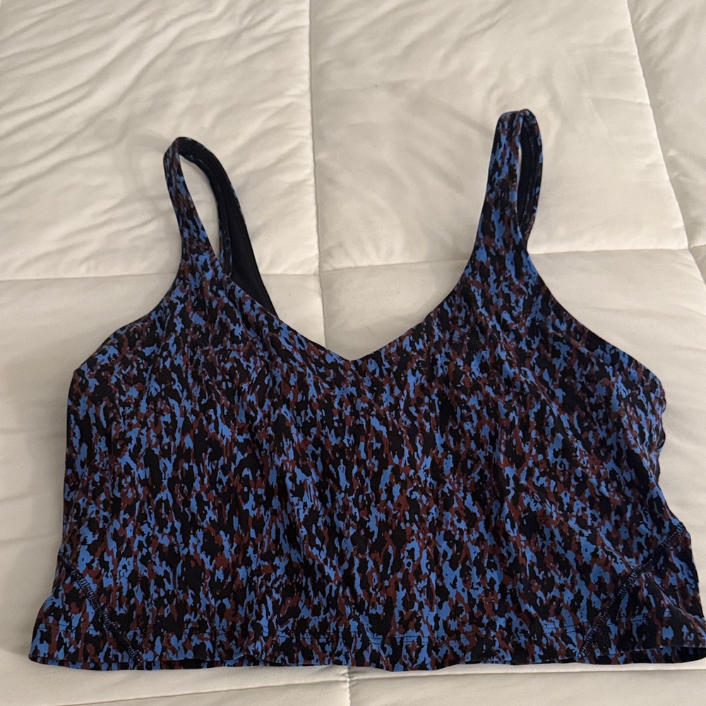 lululemon athletica Blue and Black Patterned Top